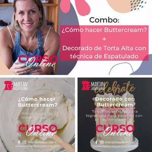 COMBO: ¿Cómo Hacer ButterCream? + Decorado de Torta Alta con técnica de Espatulado